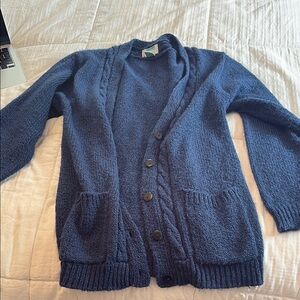Men's Blue Sweater Cardigan
